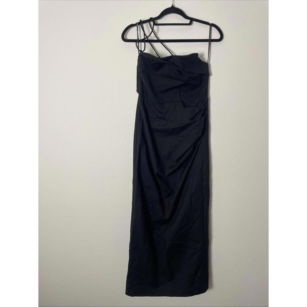 Revolve SHONA JOY Lani Draped Cross Back Midi Dress black size 6 NWT $360 msrp - Picture 5 of 8